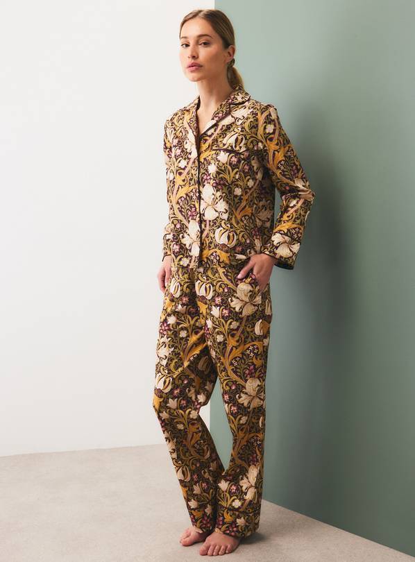Tu x Morris & Co. Golden Lily Sateen Traditional Pyjama Set L